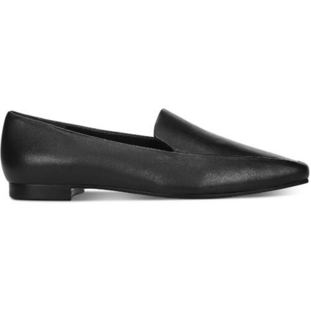 Via Spiga Black Leather Aylee Loafers